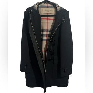 Burberry Brit Wool Finsdale Duffle Coat black 100% Wool